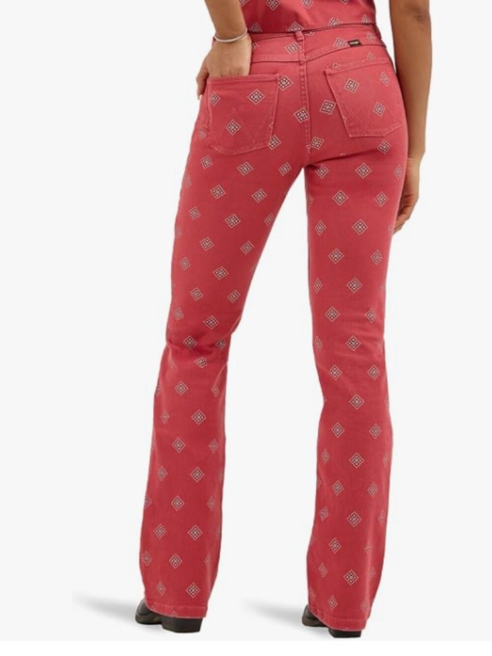 WRANGLER | High Rise Bold Boot Jeans | Diamond Bay Bandana | 8 x 32 - Picture 2 of 5